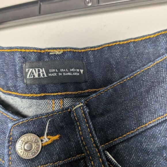 Zara Blue Denim Midi Skirt - Picture 2 of 7